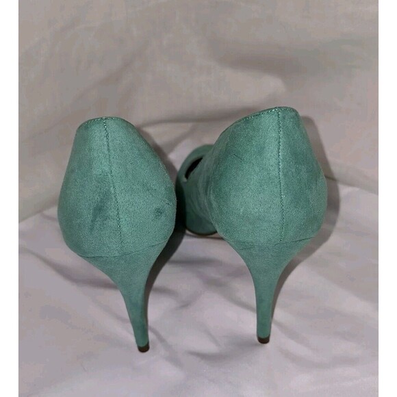 Madden Girl Heels Propose Teal Suede Feel - Picture 4 of 6